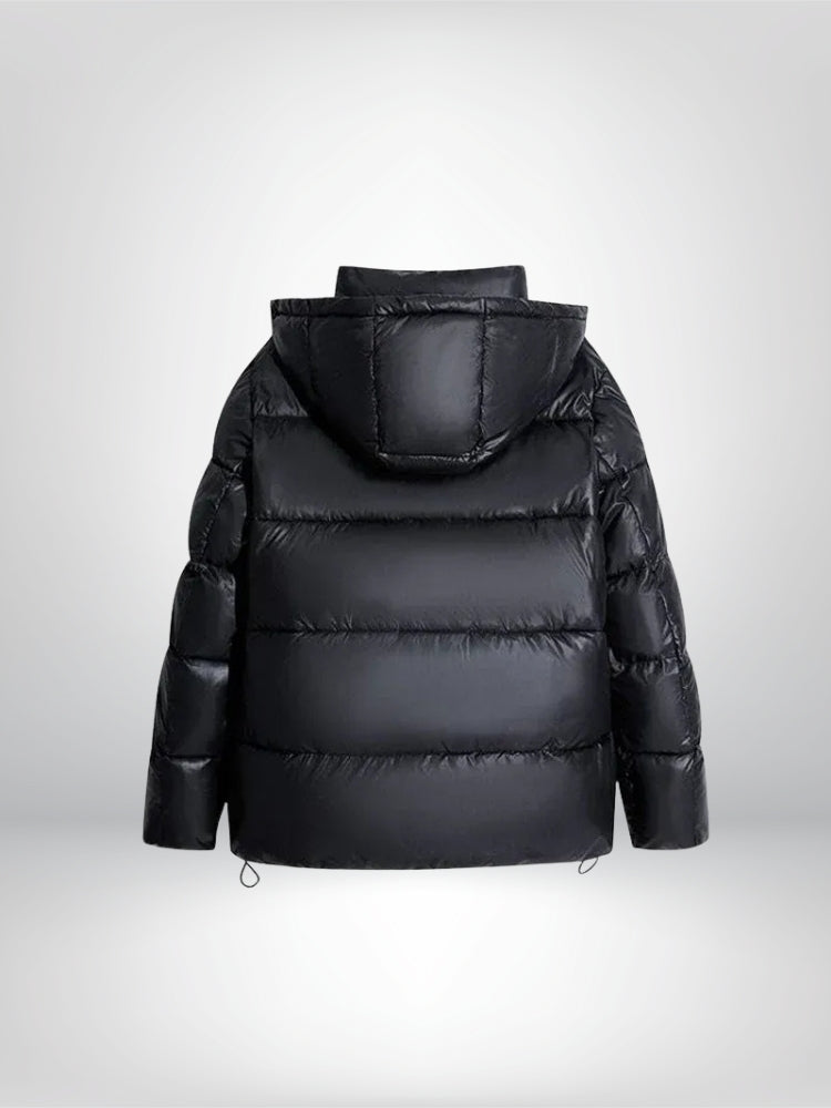 Damen-Puffer-Winterjacke – Glänzend, leicht & für kalte Tage geeignet