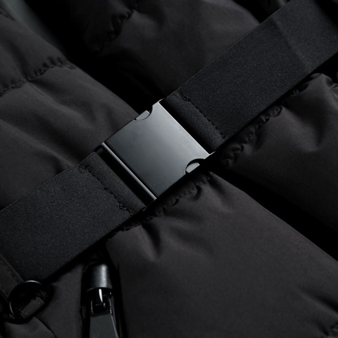 Damen Pufferjacke – Gesteppte Jacke mit Gürtel und Kapuze