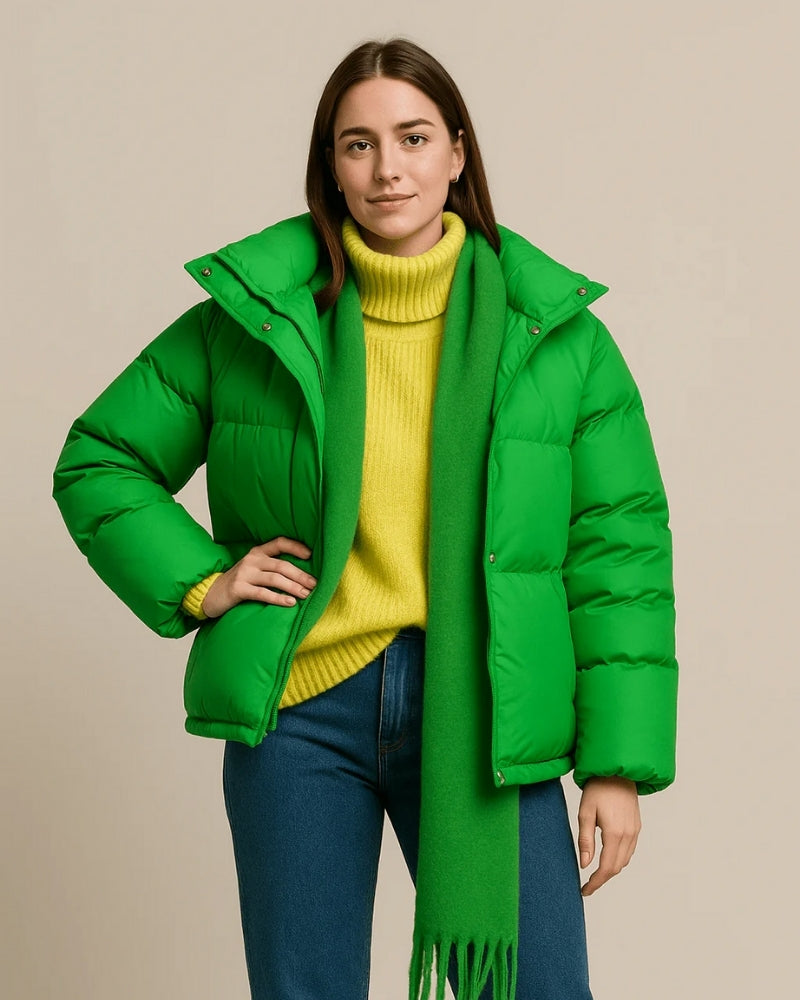 Damen Pufferjacke – Oversize Winterjacke mit Kapuze und wasserabweisender Oberfläche