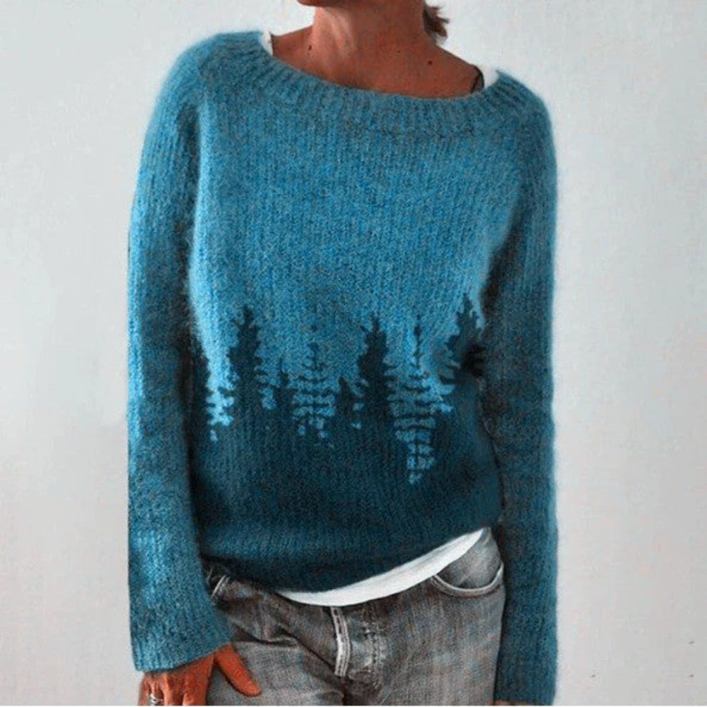 Damen Retro-Pullover – Warmer Pullover für Herbst und Winter
