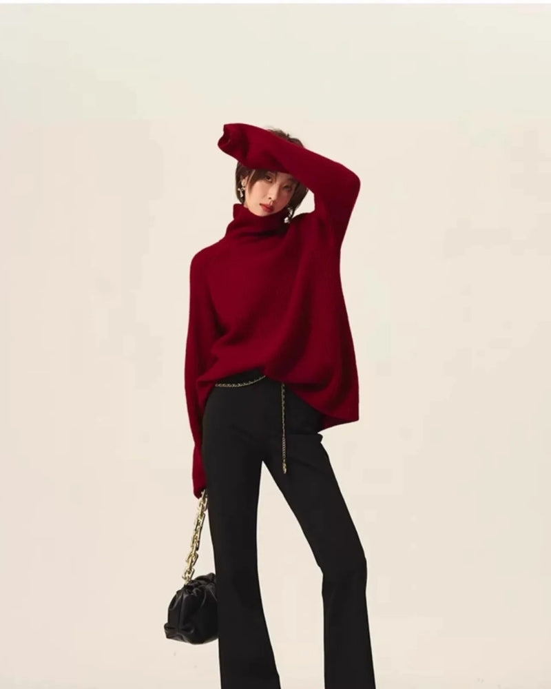 Damen Rollkragenpullover 100% Kaschmir – Warmer Pullover für Herbst und Winter