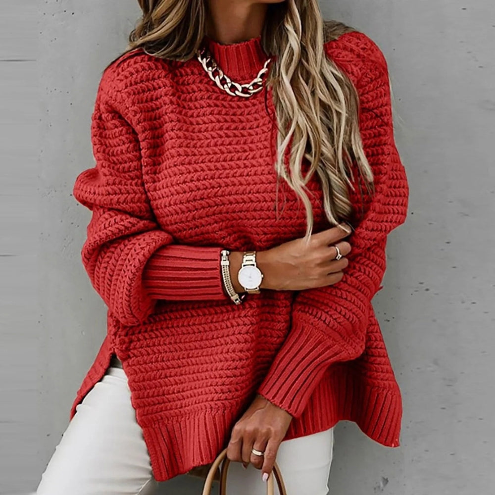 Damen-Rollkragenpullover - Lässiger Baggy-Style für Damen