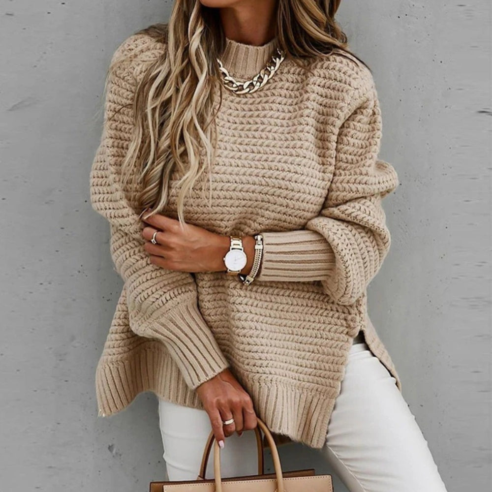 Damen-Rollkragenpullover - Lässiger Baggy-Style für Damen