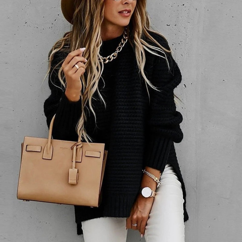 Damen-Rollkragenpullover - Lässiger Baggy-Style für Damen