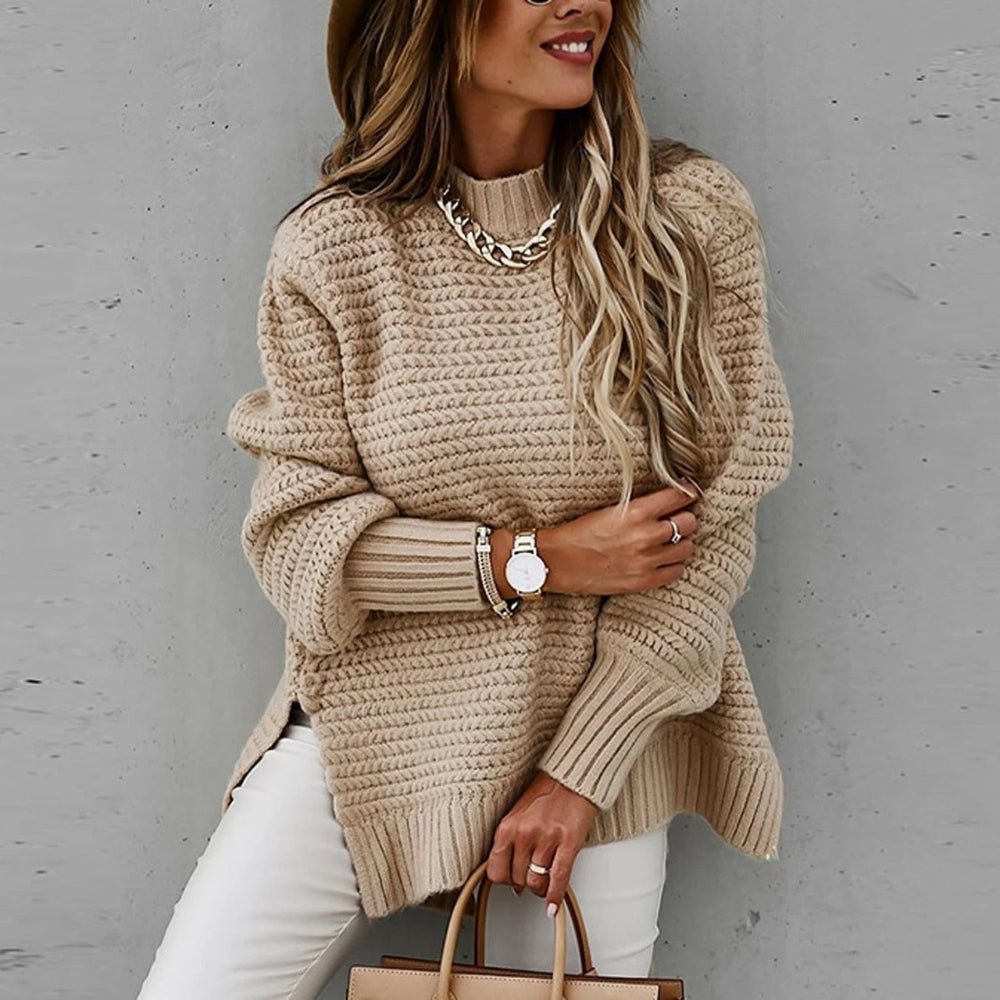 Damen-Rollkragenpullover - Lässiger Baggy-Style für Damen