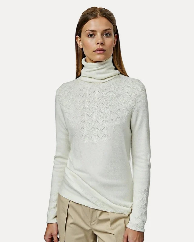 Damen-Rollkragenpullover - Langarm-Strick-Winterkleidung