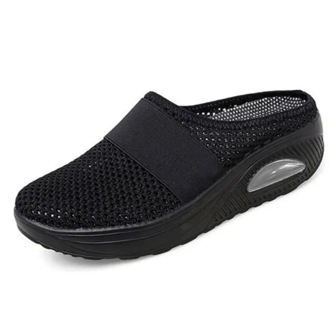 Damen Sandalen Bequem mit Luftpolster Sohle | Leichte Slip On Sandalen