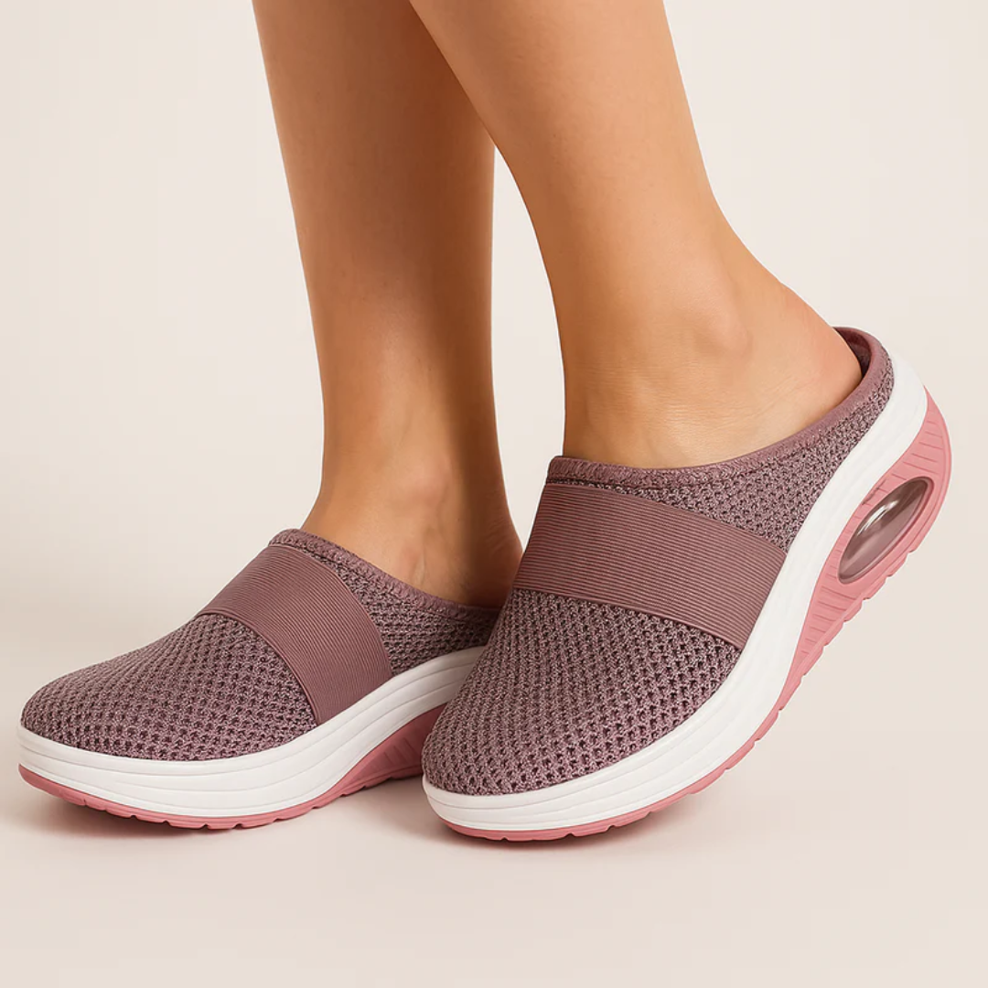 Damen Sandalen Bequem mit Luftpolster Sohle | Leichte Slip On Sandalen