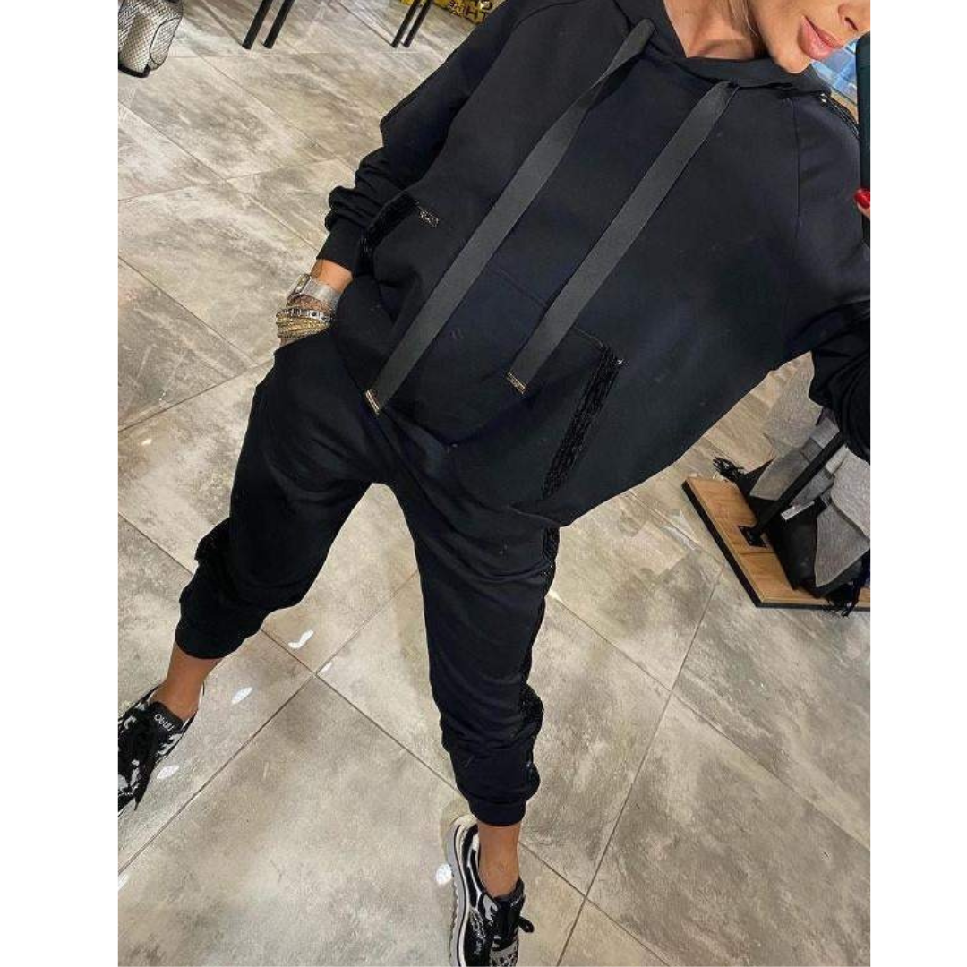 Damen-Sets – Herbstset mit Kapuzenpullover und Hose für die Frühjahrssaison