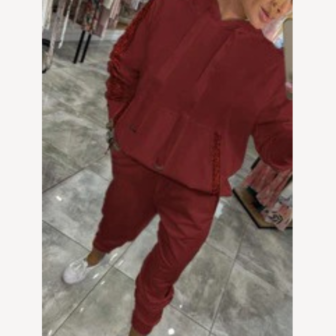 Damen-Sets – Herbstset mit Kapuzenpullover und Hose für die Frühjahrssaison