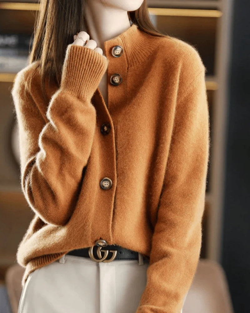 Damen Strickjacke - Langärmliges Oberteil mit Knöpfen