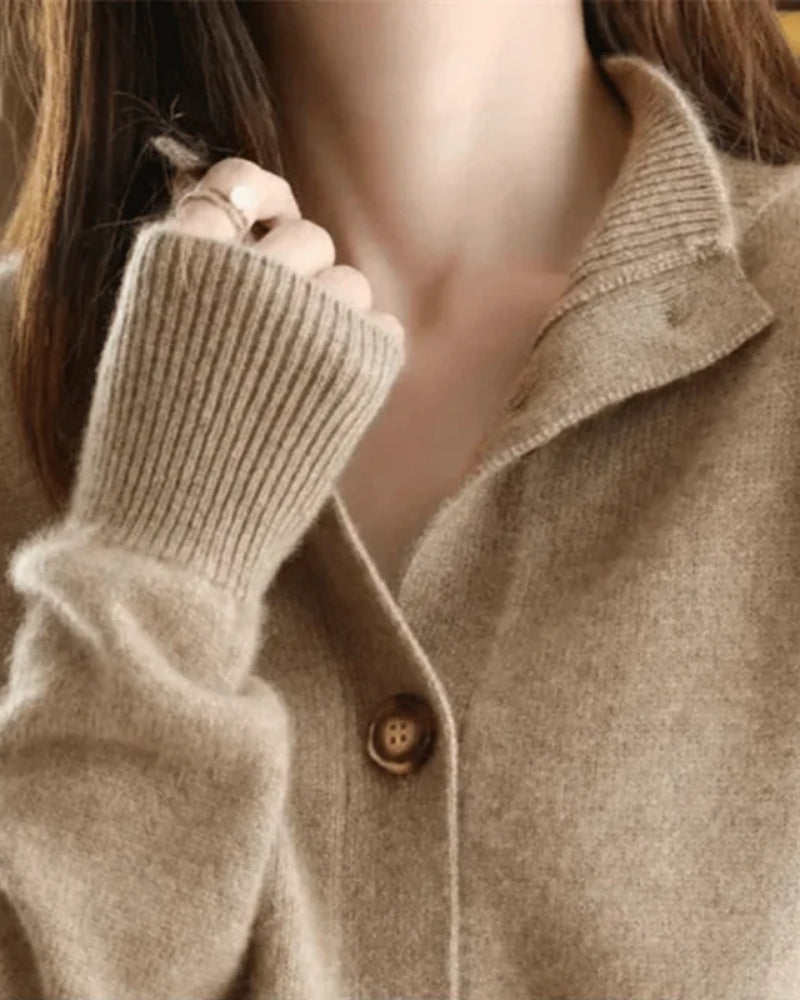 Damen Strickjacke - Langärmliges Oberteil mit Knöpfen