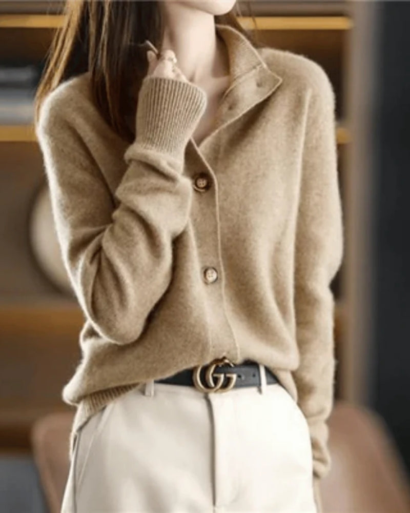 Damen Strickjacke - Langärmliges Oberteil mit Knöpfen