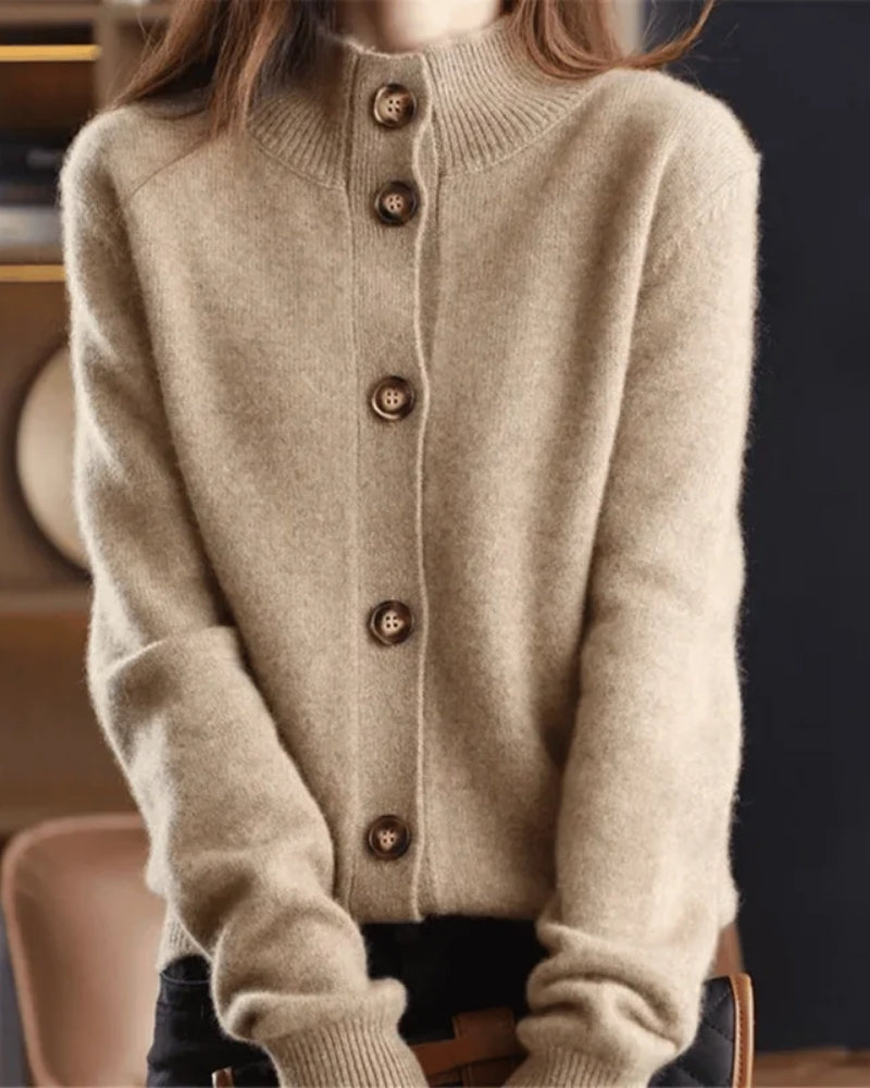 Damen Strickjacke - Langärmliges Oberteil mit Knöpfen