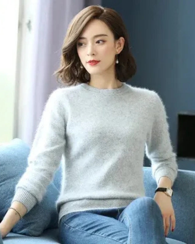 Damen Strickpullover 100% Mink Kaschmir – Zeitloser Pullover für Herbst und Winter