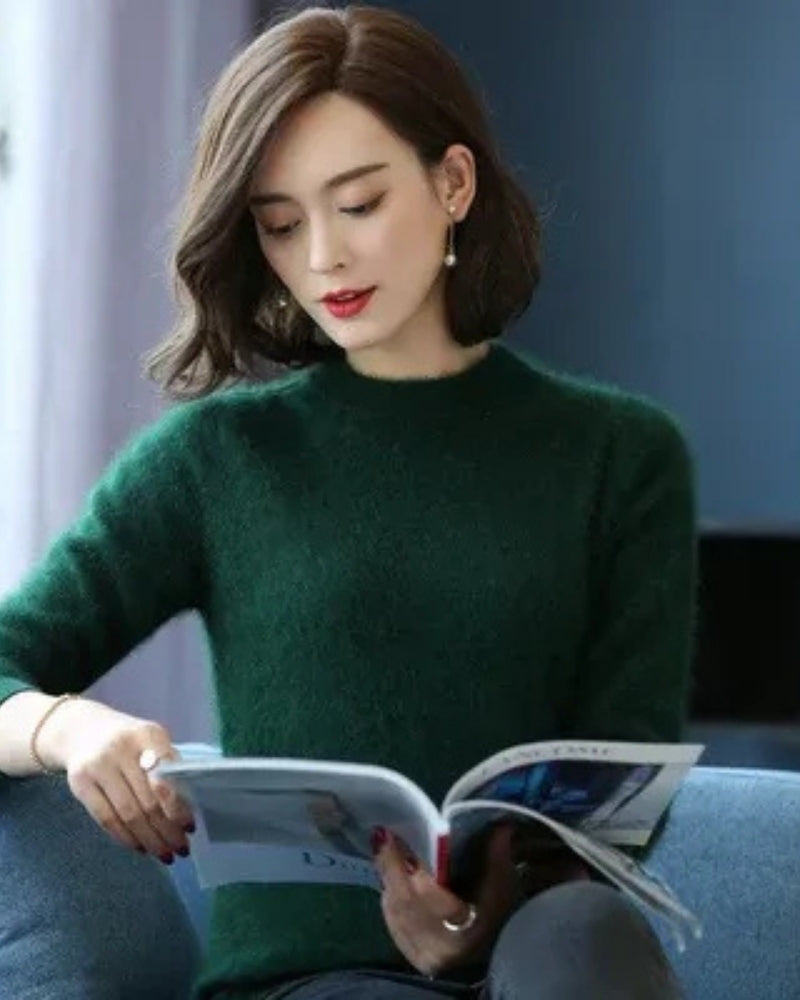 Damen Strickpullover 100% Mink Kaschmir – Zeitloser Pullover für Herbst und Winter