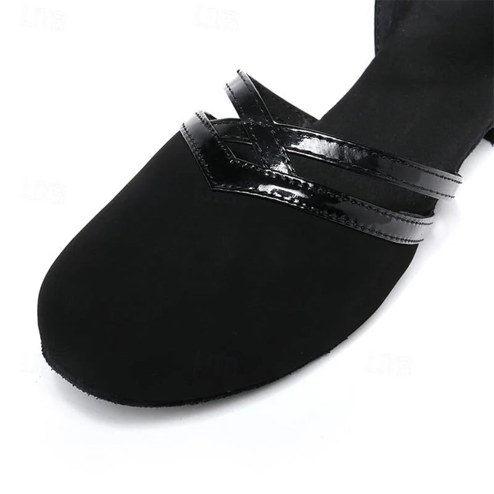 Damen Tanzschuhe - Niedriger Absatz Runde Zehe mit Riemen