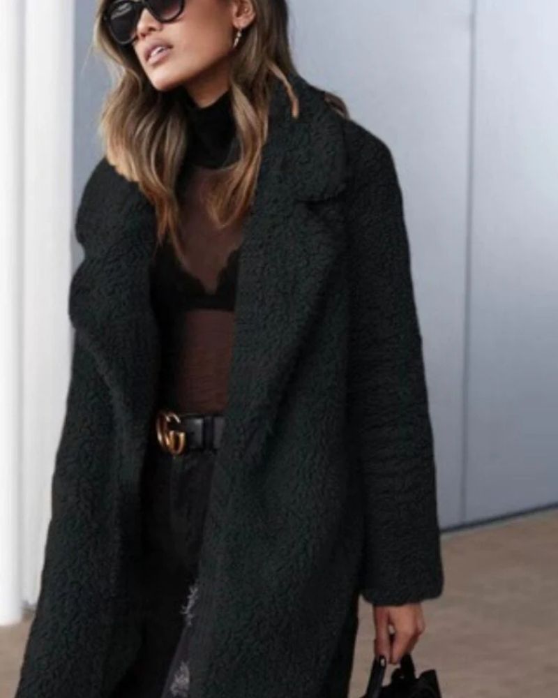 Damen Teddy-Winterjacke – Warm & langärmlig für kalte Tage