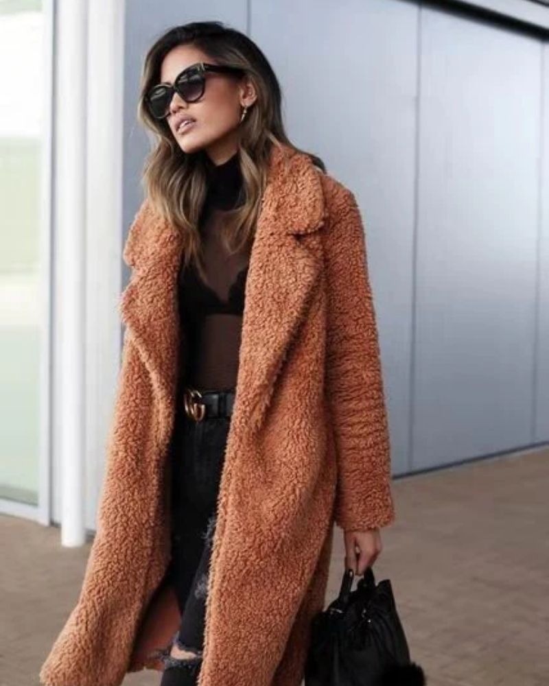 Damen Teddy-Winterjacke – Warm & langärmlig für kalte Tage