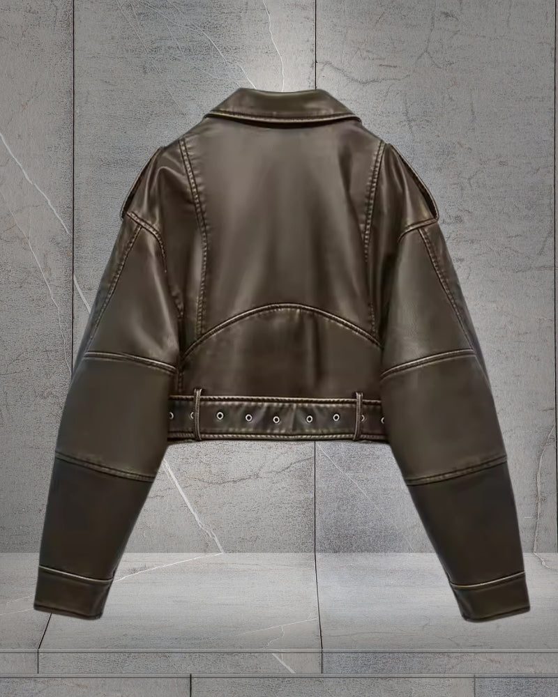 Damen-Winterjacke mit Gürtel und Reißverschluss – Moderner Stil für jeden Tag