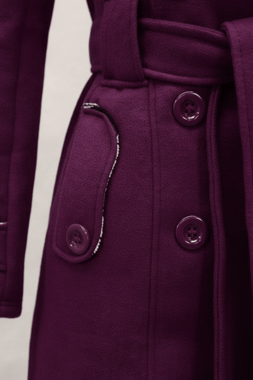 Damen Winterjacke – Klassischer Kapuzenmantel mit Vielseitigem Gürtel für die Wintersaison