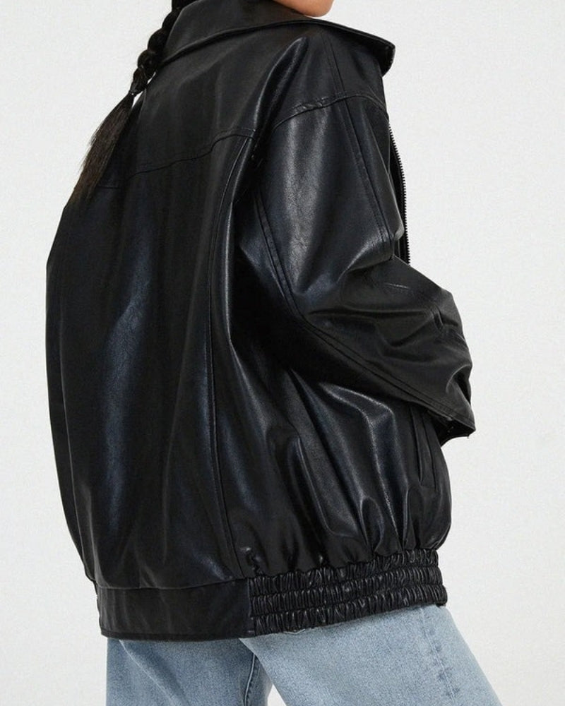 Damen Winterjacke – Oversized Design mit Reißverschluss und elastischen Bündchen