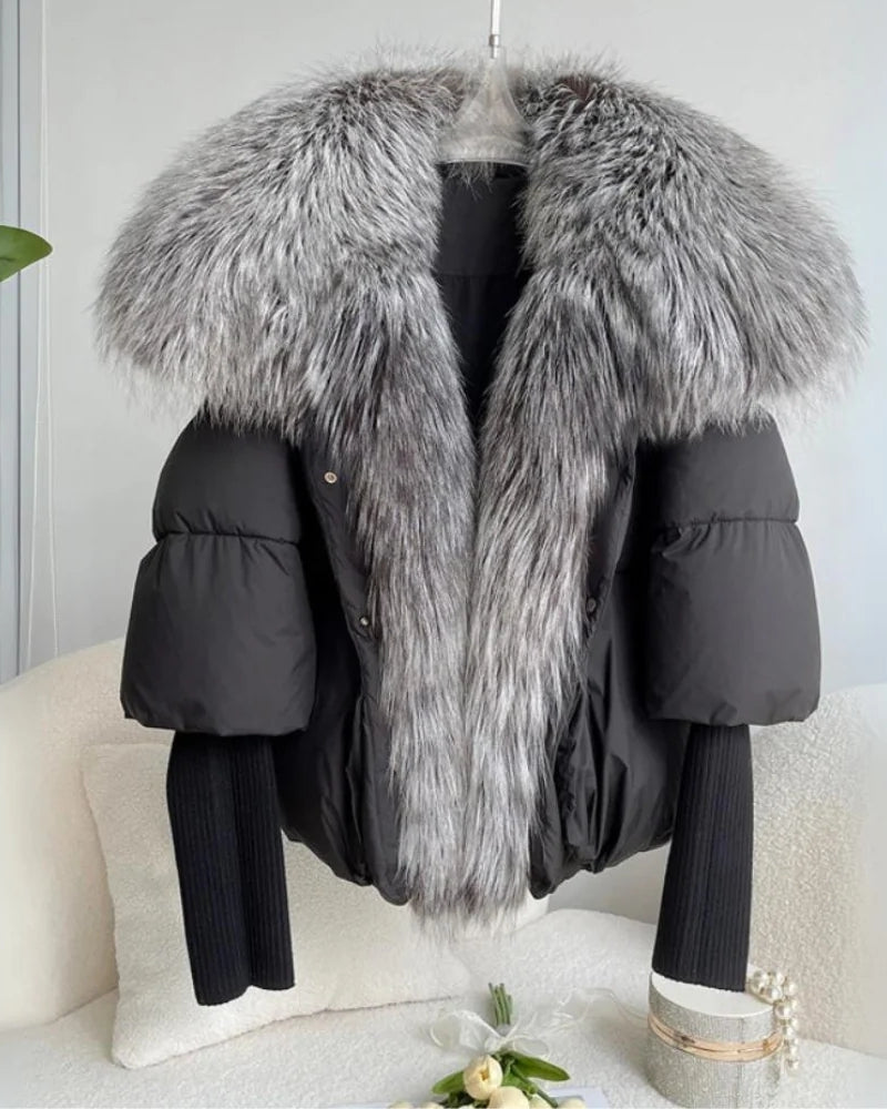 Damen-Winterjacke - Puffer-Stil mit Kragen