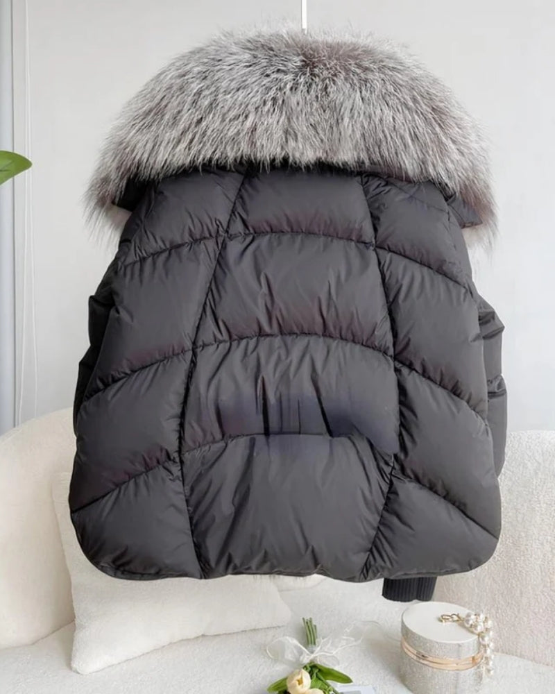 Damen-Winterjacke - Puffer-Stil mit Kragen