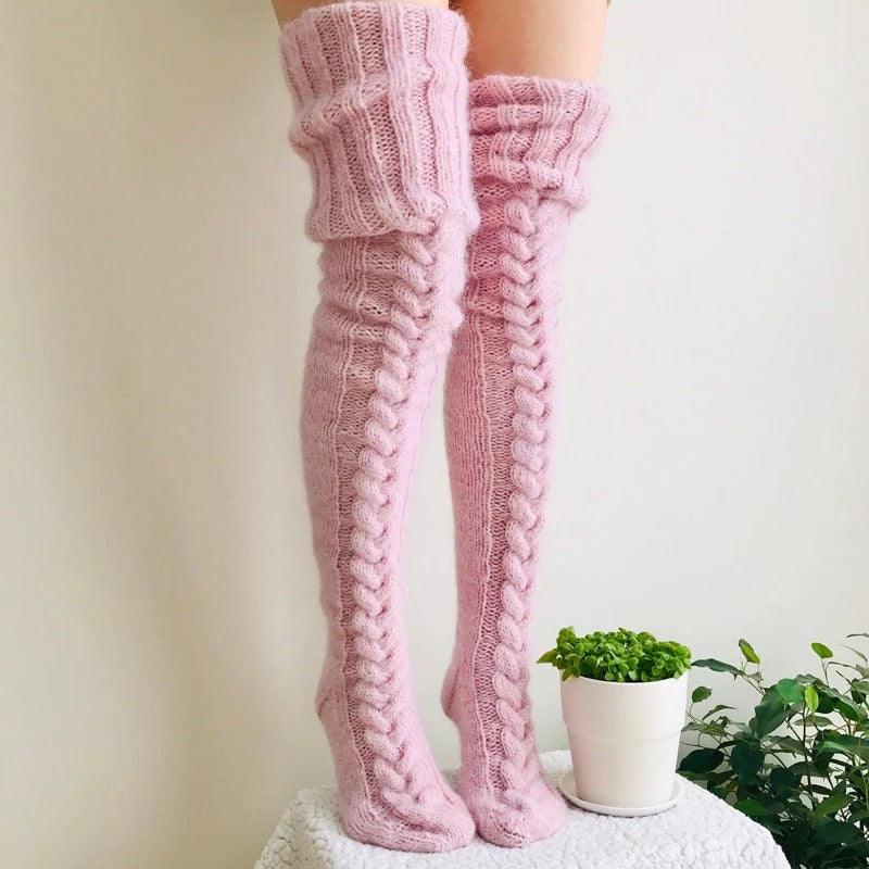 Damen Wintersocken – Weiche Thermosocken bis Zum Knie für Kalte Tage