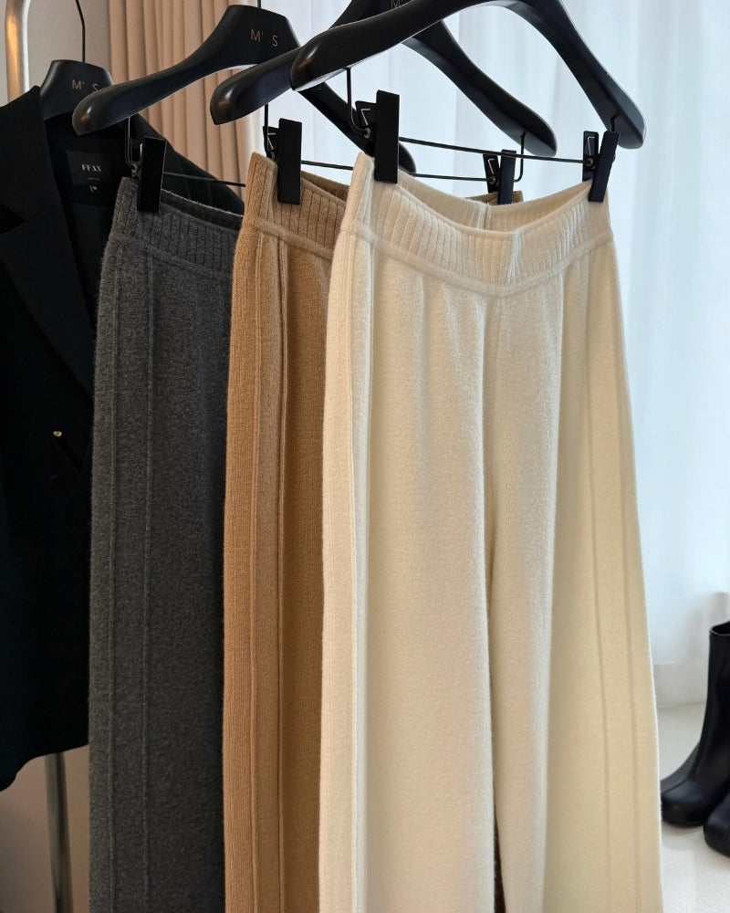 Damen Wollhose 100% Merinowolle – Weiche Strickhose für Herbst und Winter