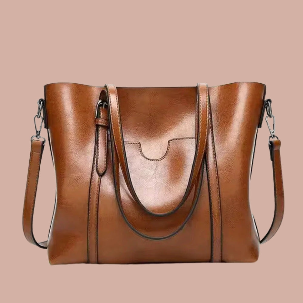 Damenhandtasche -Doppelgriff-Design mit abnehmbarem Riemen