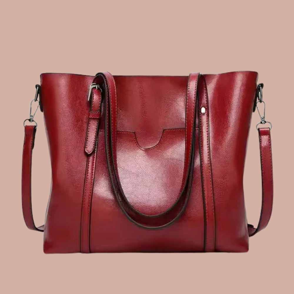 Damenhandtasche -Doppelgriff-Design mit abnehmbarem Riemen