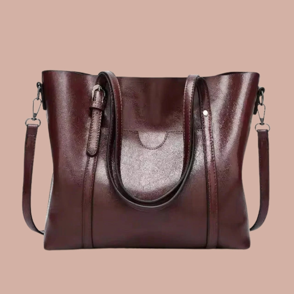 Damenhandtasche -Doppelgriff-Design mit abnehmbarem Riemen