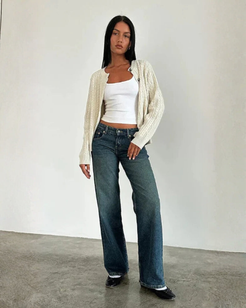 Damenjeans Low Waist – Bequeme Hüftjeans mit Stretch und Modernem Schnitt