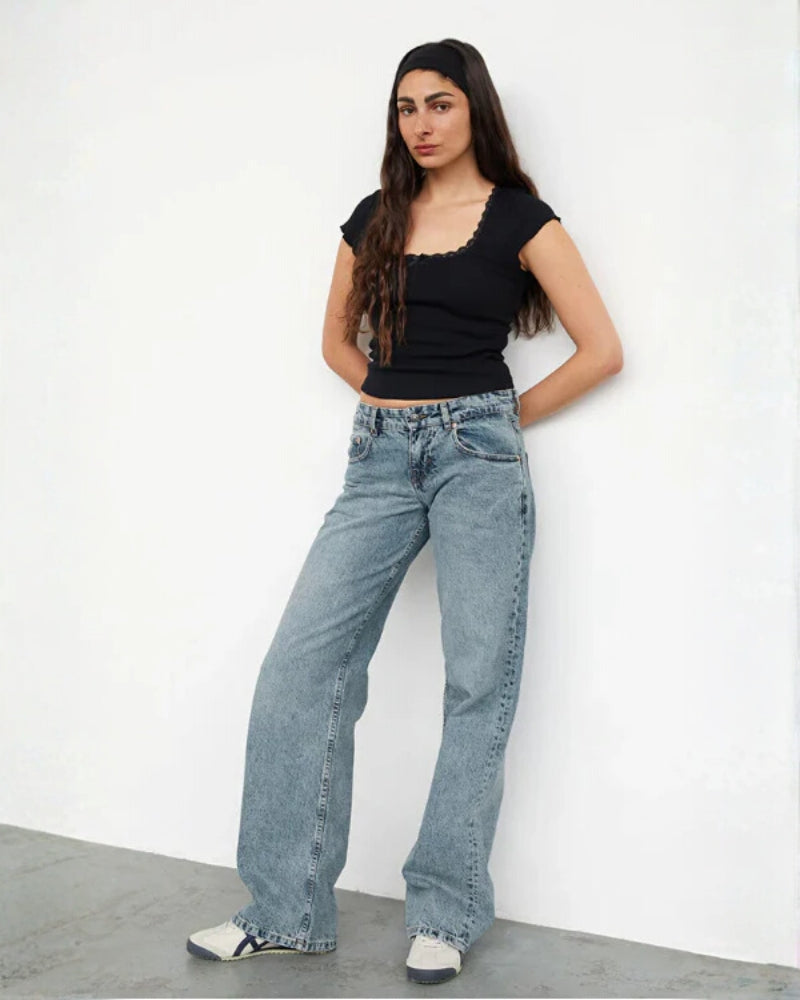 Damenjeans Low Waist – Bequeme Hüftjeans mit Stretch und Modernem Schnitt