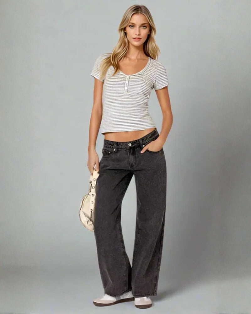 Damenjeans Low Waist – Bequeme Hüftjeans mit Stretch und Modernem Schnitt