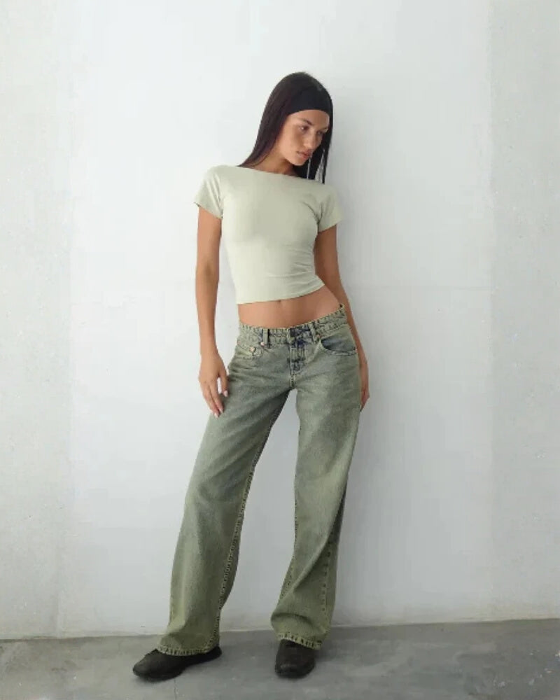 Damenjeans Low Waist – Bequeme Hüftjeans mit Stretch und Modernem Schnitt