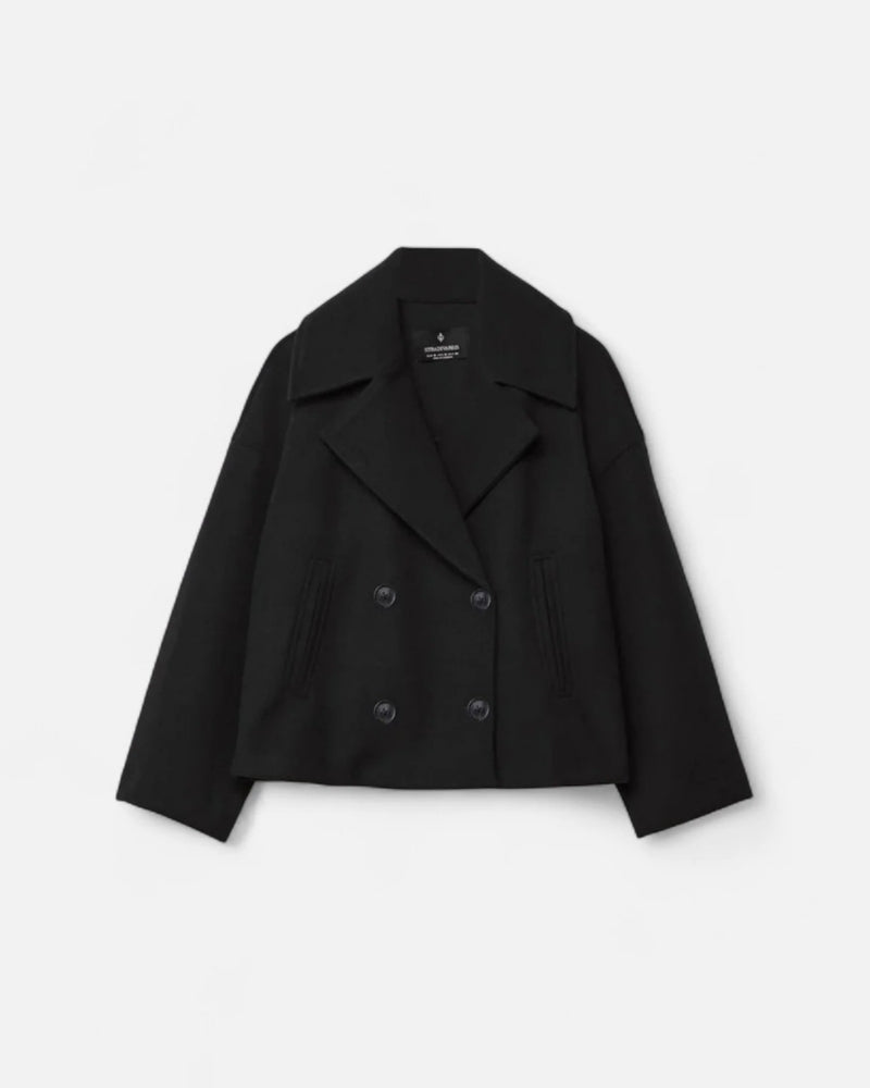 Damenmantel – Winterjacke im zweireihigen Design mit Struktur