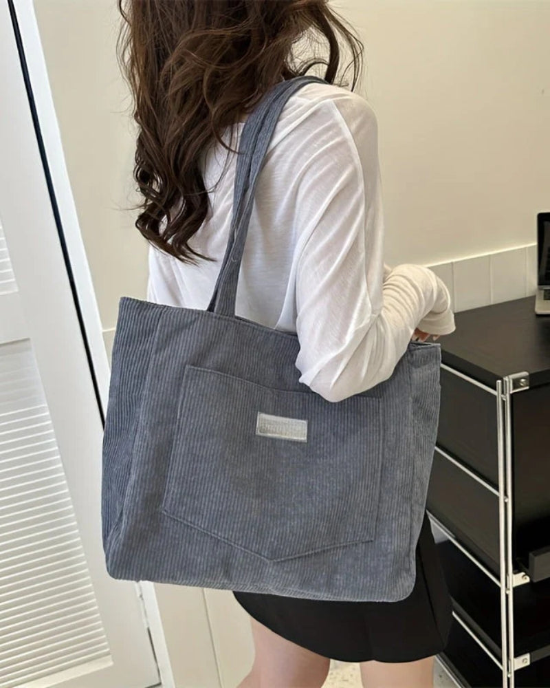 Damentasche – Große Schultertasche mit Vorderfach für Alltag und Freizeit