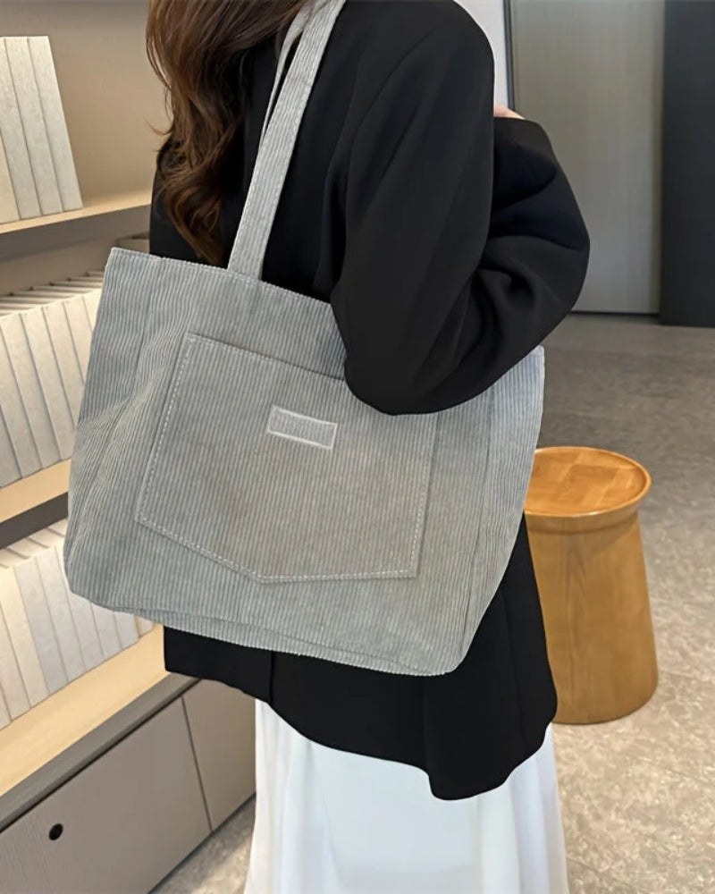 Damentasche – Große Schultertasche mit Vorderfach für Alltag und Freizeit