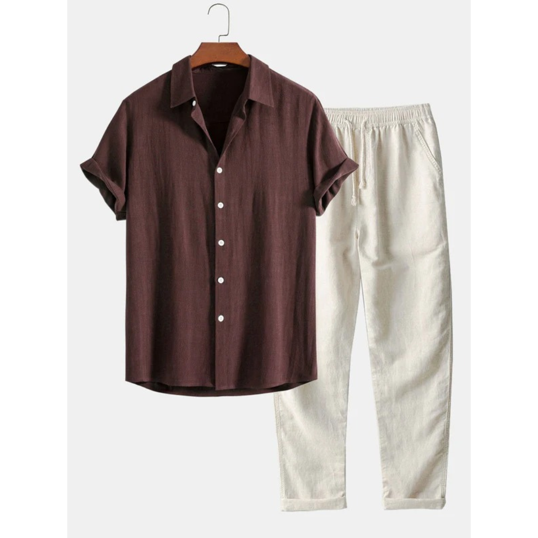 Daniel | Herren Sommer Set Mit Kurzarmhemd Und Hose