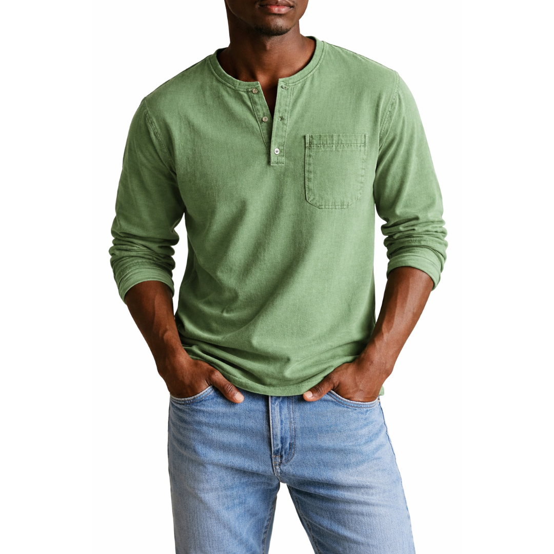 Dieter | Herren Langarm Henley Shirt