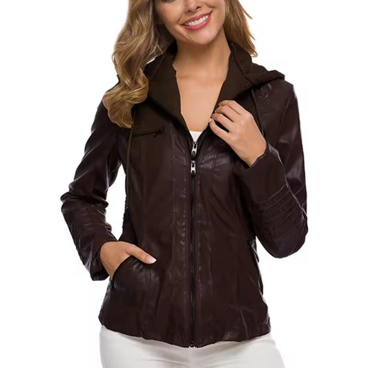 Elegante Winterjacke Damen - Wetterfester Kapuzenmantel