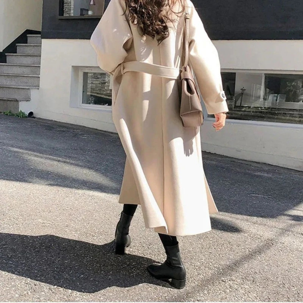 Eleganter Wintermantel mit Gürtel – Klassische Winterjacke