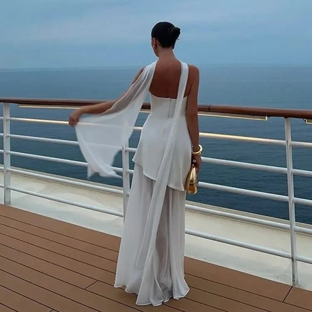 Elegantes Abendkleid – Schlank Geschnittenes Maxikleid mit Hohem Schlitz