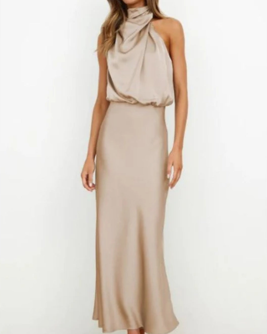 Elegantes Halter-Abendkleid für Damen | Midi