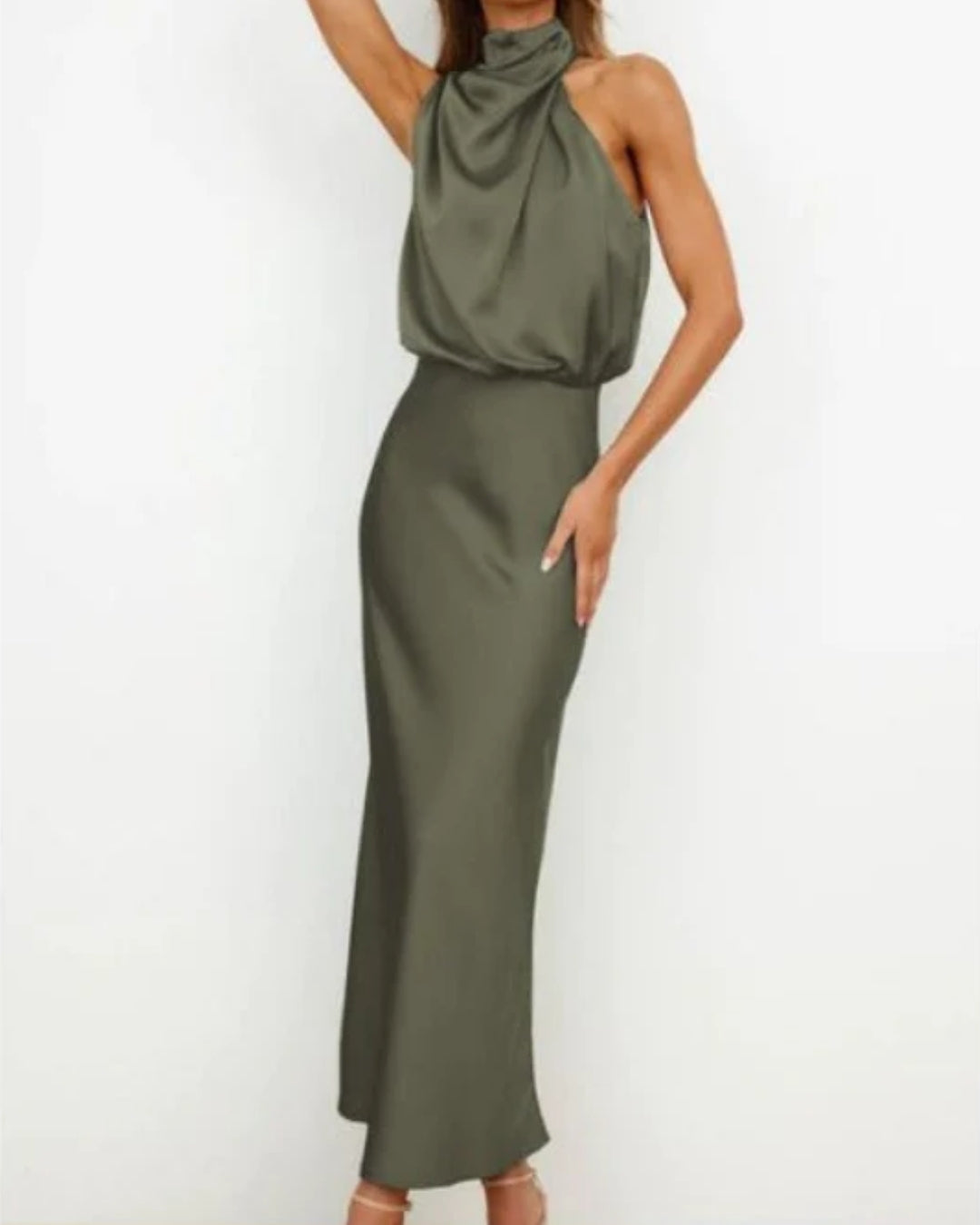 Elegantes Halter-Abendkleid für Damen | Midi