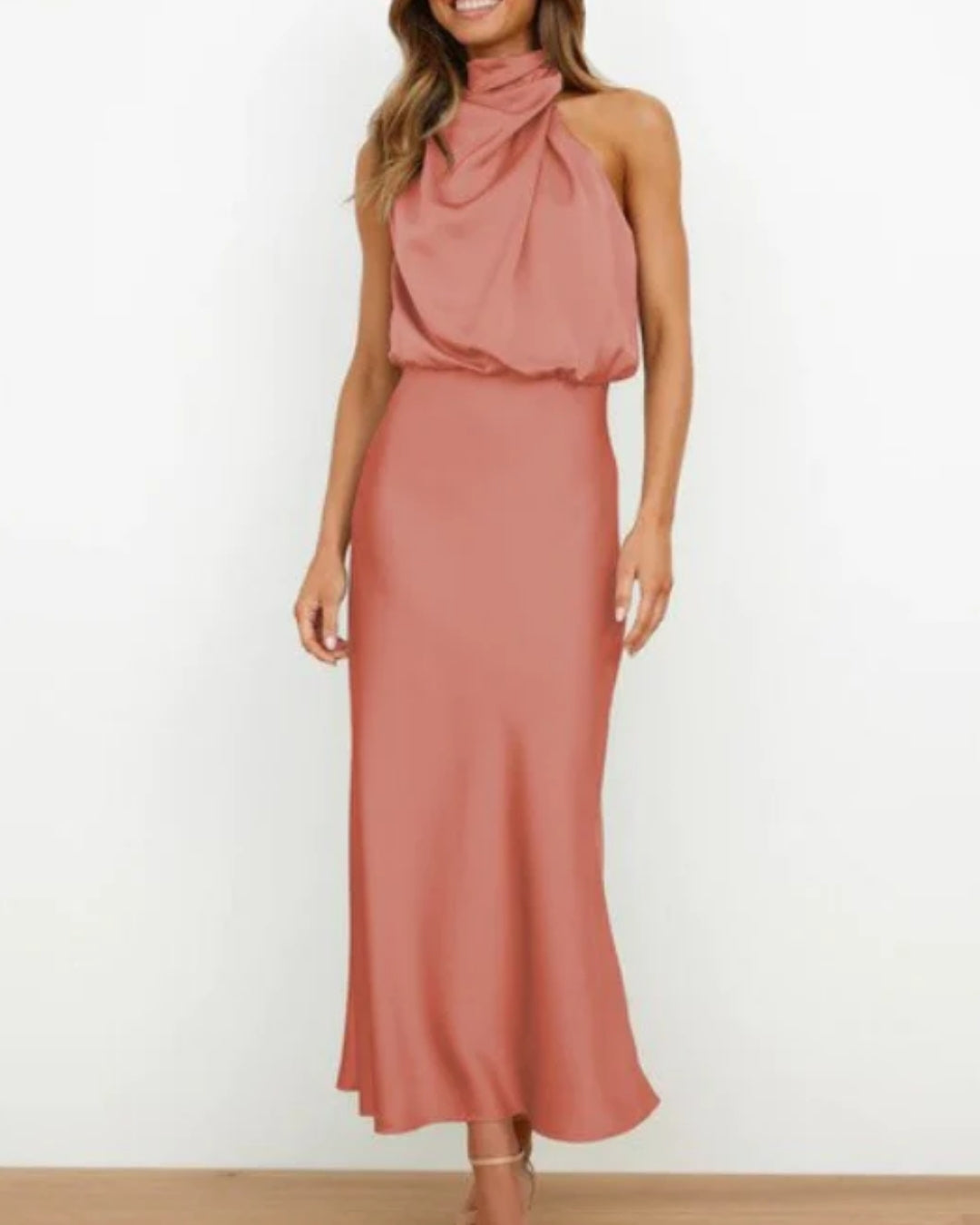 Elegantes Halter-Abendkleid für Damen | Midi