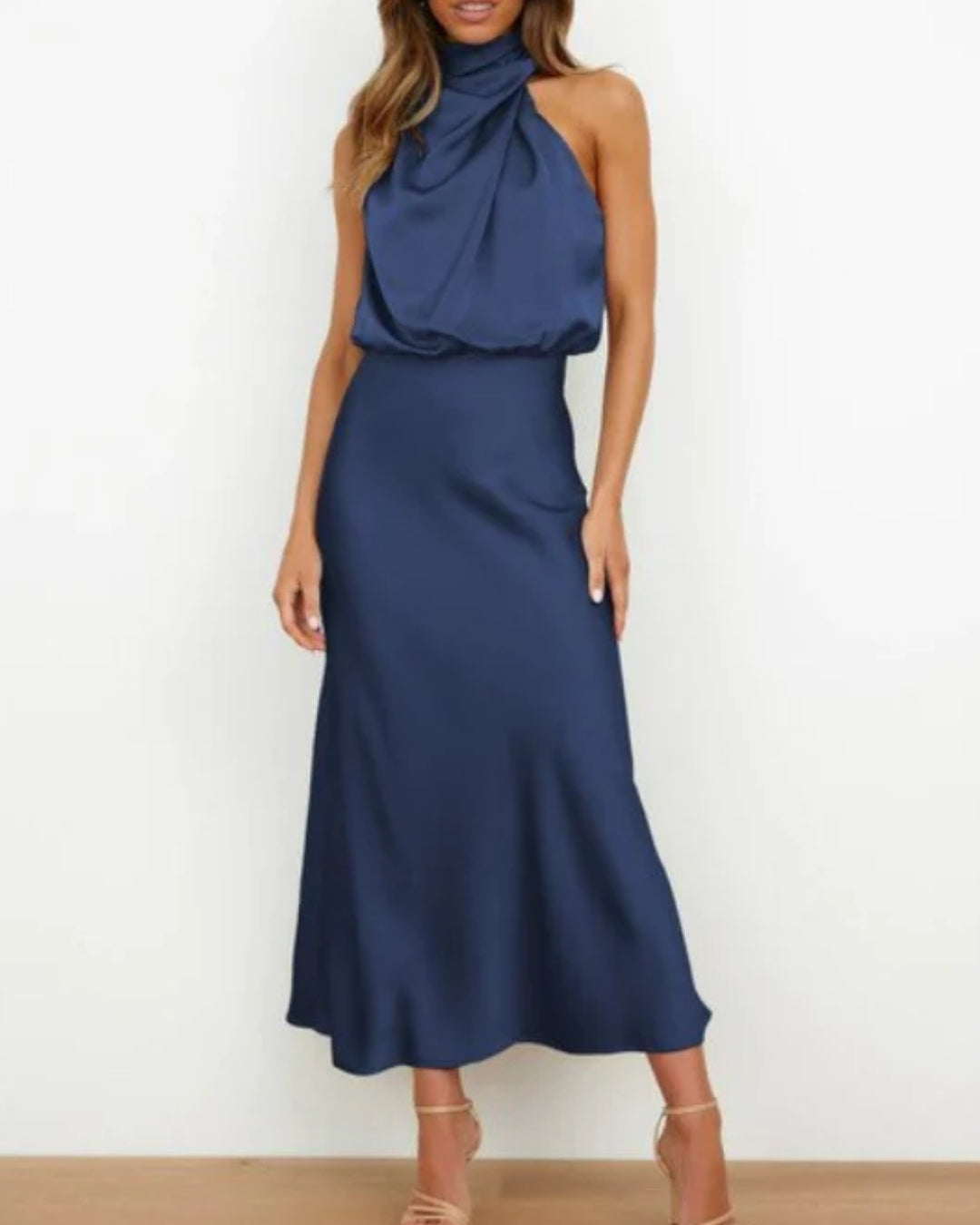 Elegantes Halter-Abendkleid für Damen | Midi