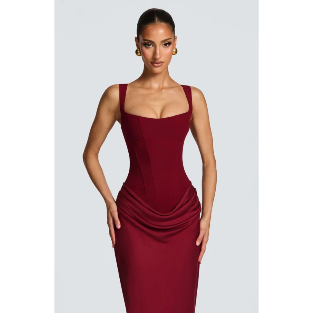 Emily | Damen Abendkleid Bodycon Schmal Hochzeit Sommer